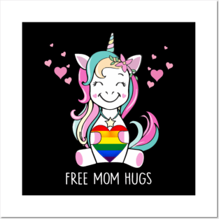 Free Mom Hugs Unicorn Posters and Art